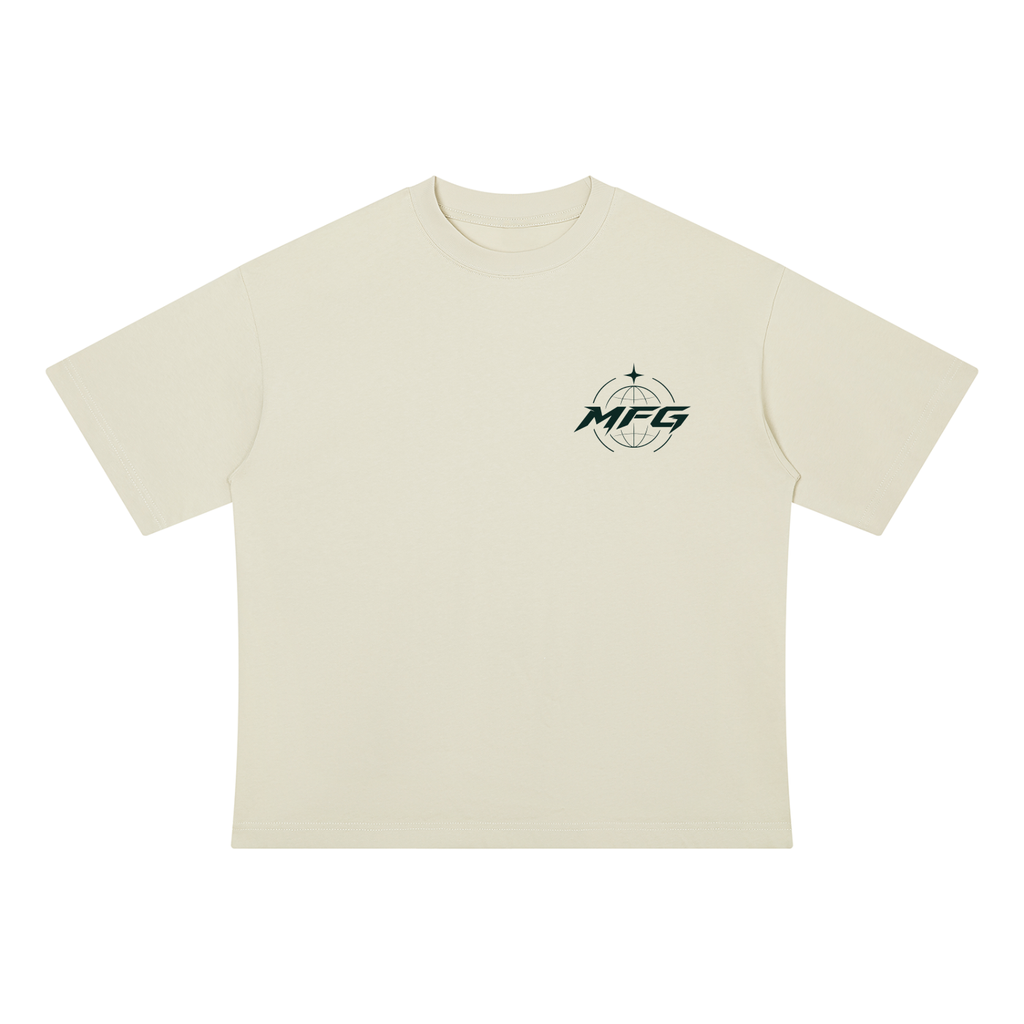 Green "MFG" Unisex Drop Shoulder Cotton T-Shirt