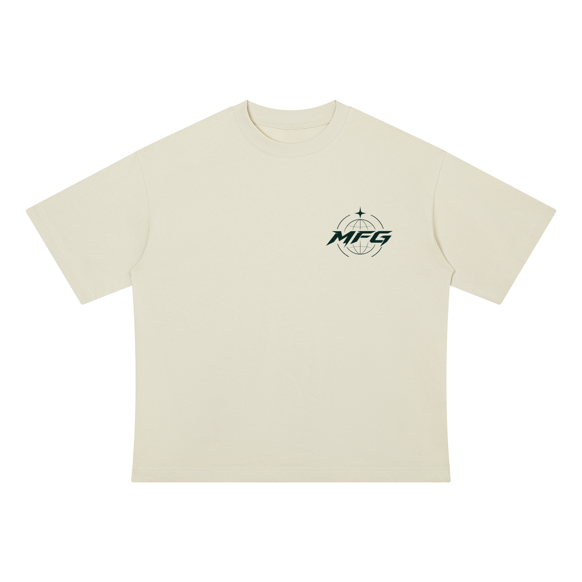 Green "MFG" Unisex Drop Shoulder Cotton T-Shirt