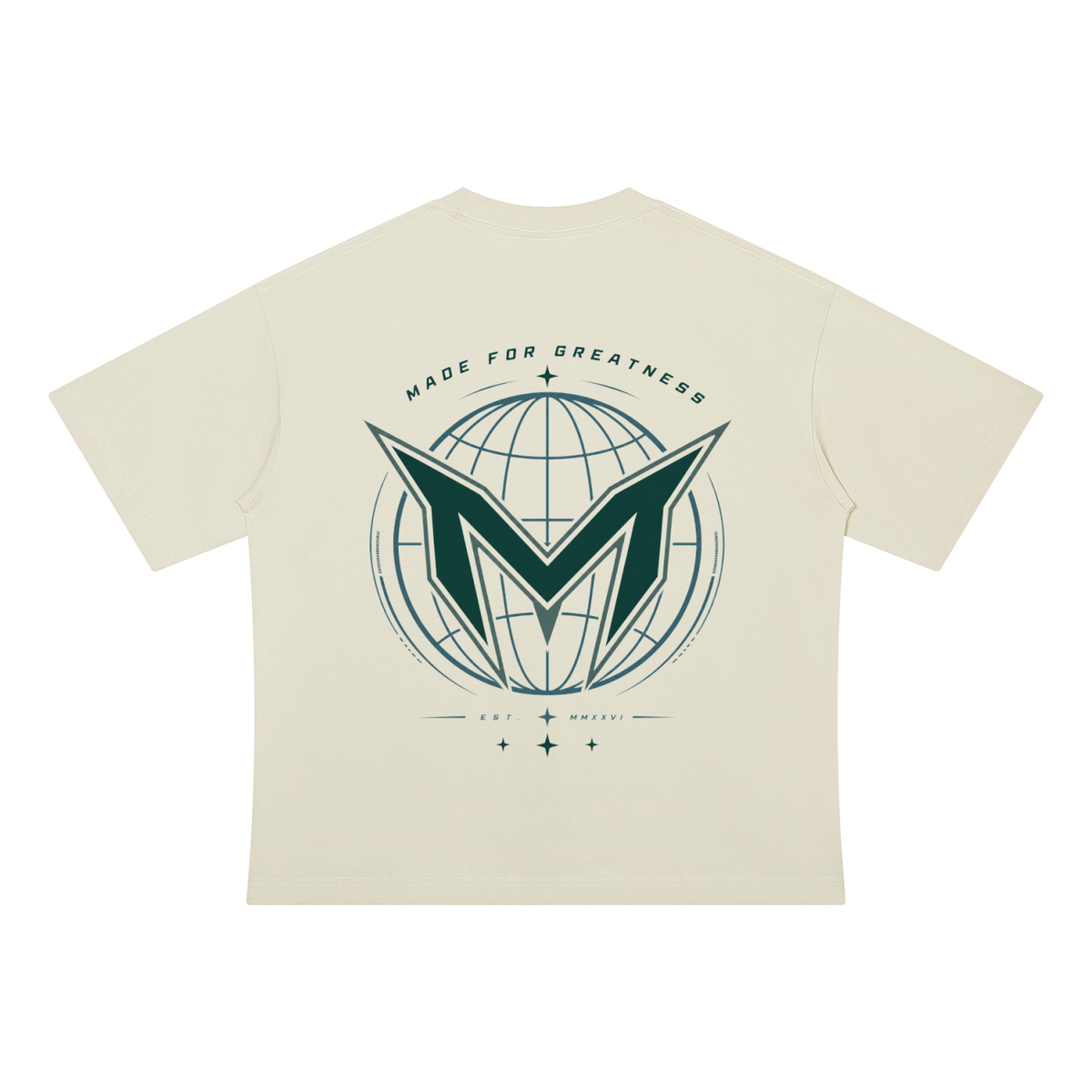 Green "MFG" Unisex Drop Shoulder Cotton T-Shirt