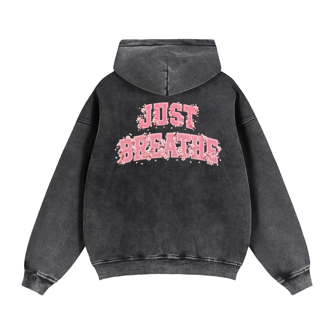 “Just Breathe” Zip-Through Boxy Fleece Jacket
