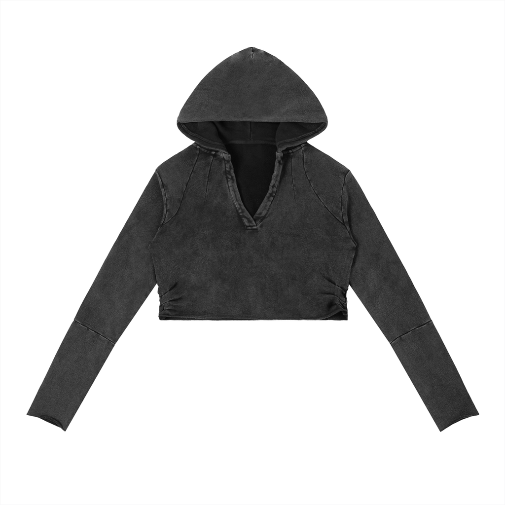 “Just Breathe” Vintage Washed Raw Edge Hoodie