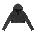 “Just Breathe” Vintage Washed Raw Edge Hoodie