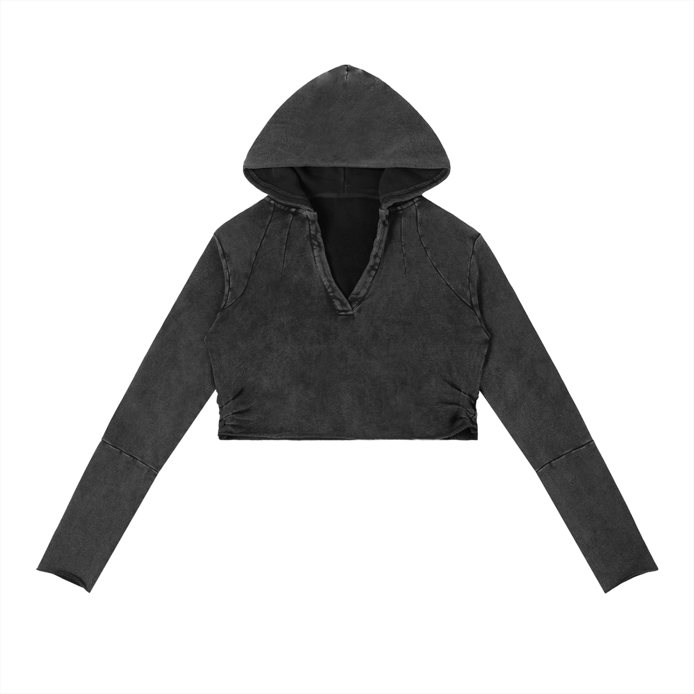“Just Breathe” Vintage Washed Raw Edge Hoodie