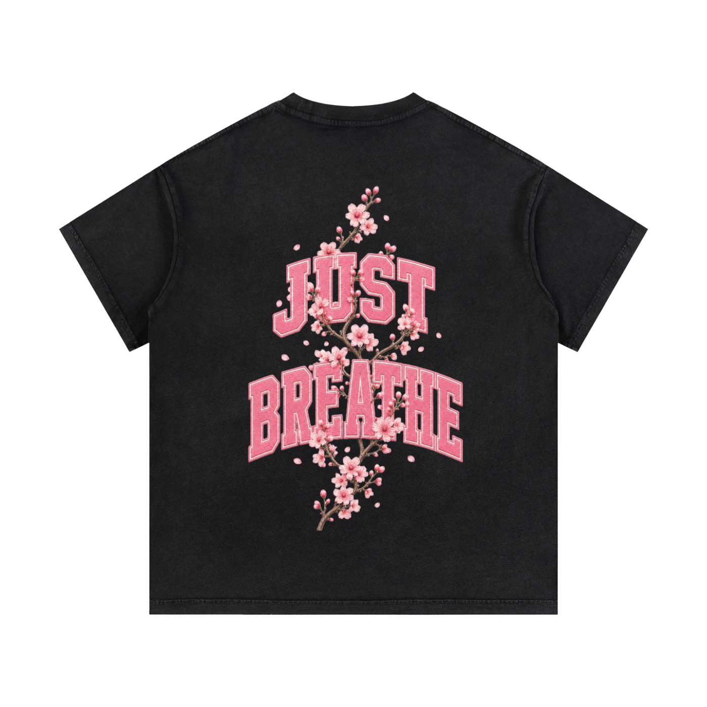 “Just Breathe” Vintage Wash Cotton T-Shirt
