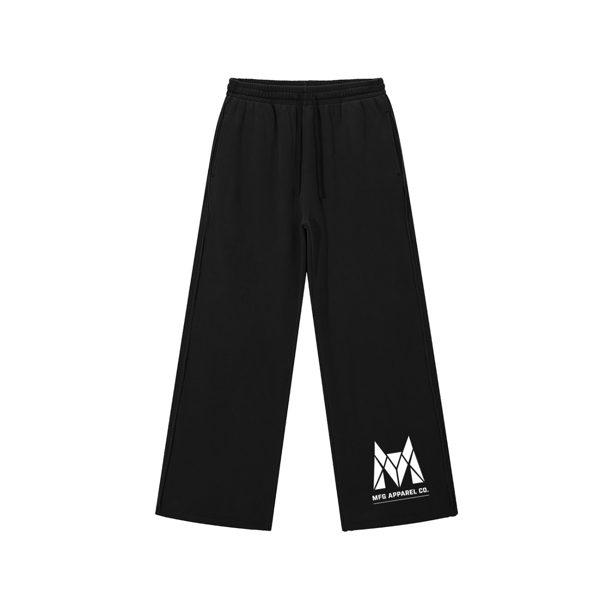 "MFG" Snow Washed Raw Edge Sweatpants