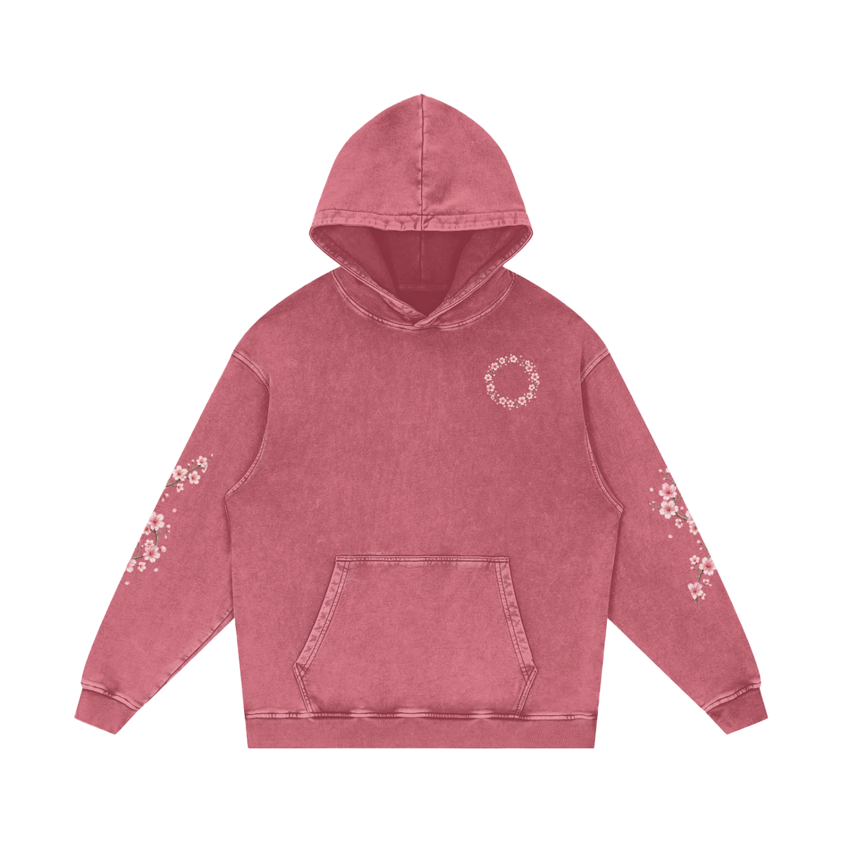 “Just Breathe” Snow Washed Loose Cotton Hoodie